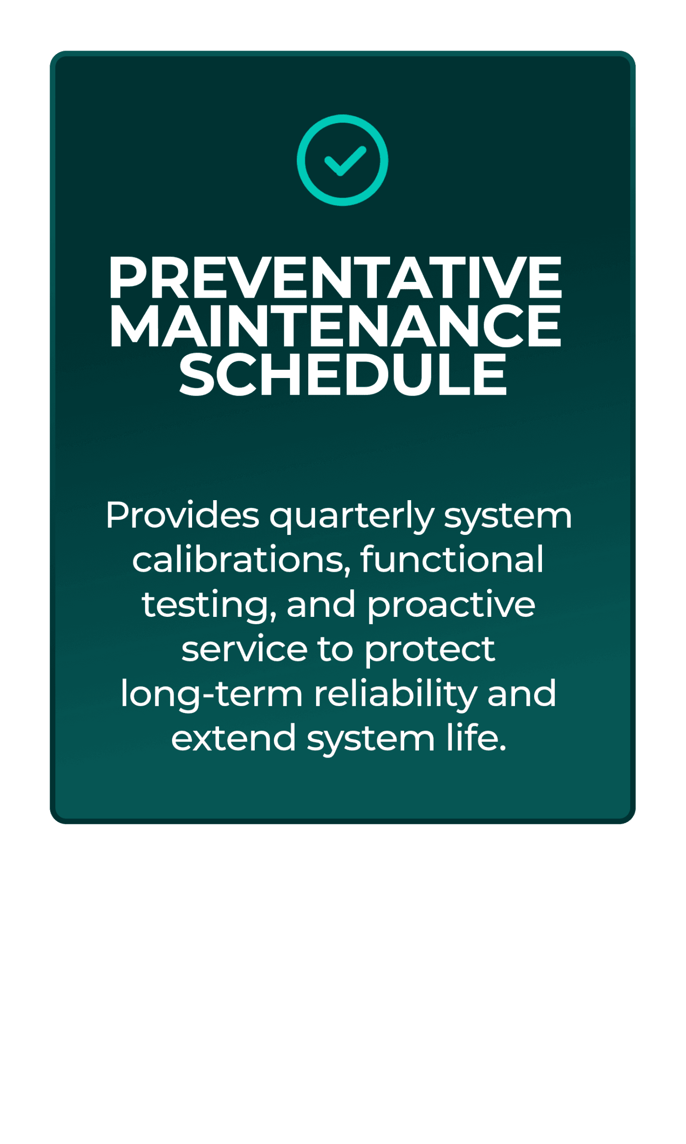 Preventative maintenance