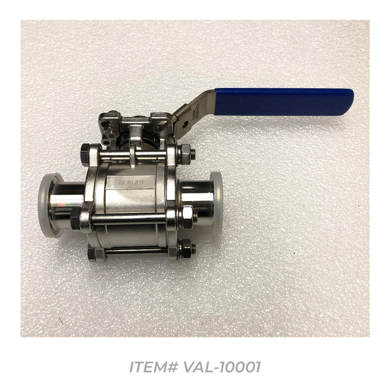 1" T.C. BALL VALVE SS T316 CLAMP END