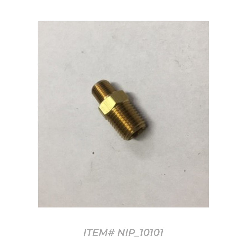 Nipple = 1/4" X 1/8" BRASS HEXREDUCING  NIPPLE 