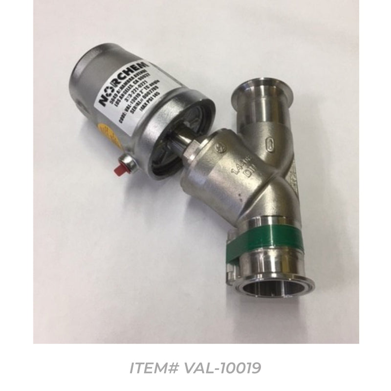 2" T.C. ANGLE VALVE N/C STAINLESS STEEL