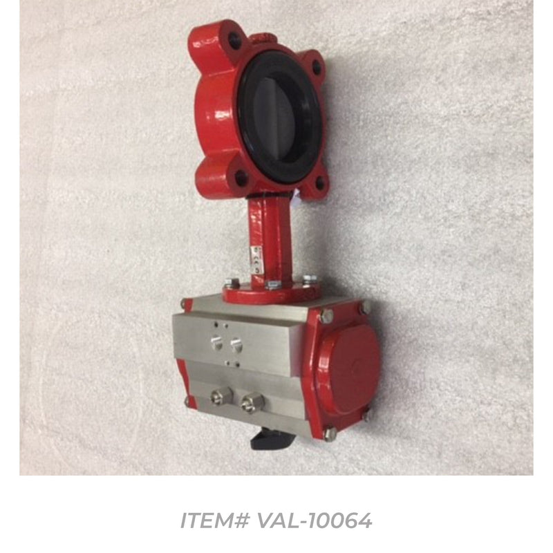 3" ACTUATED LUG TYPE BUTTERFLY VALVE EPDM SEAT 