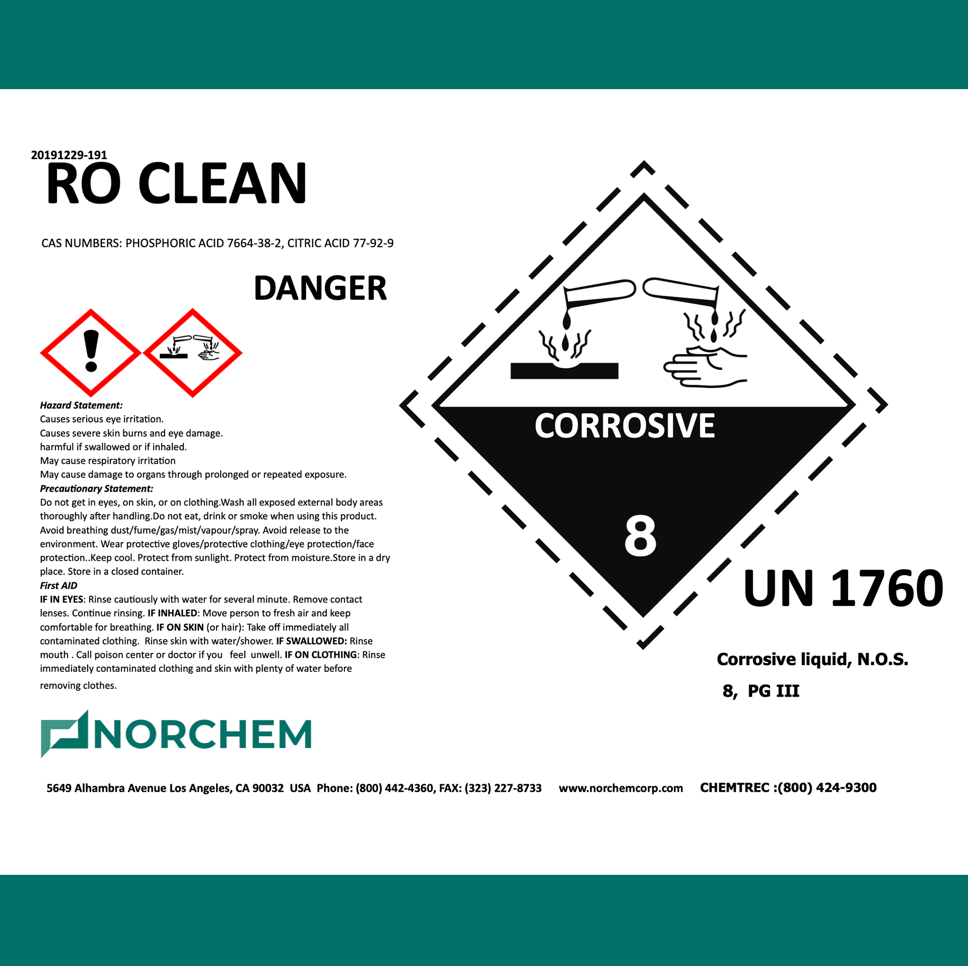 RO-CLEAN™ | Norchem Shop