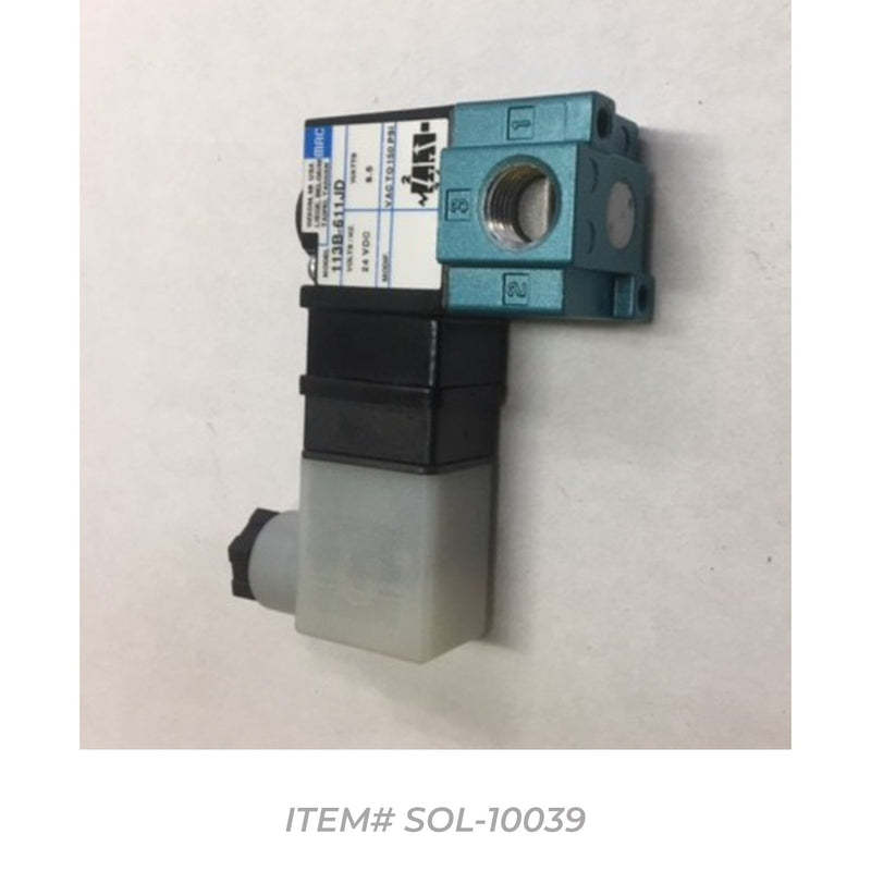 Solenoid = 1/4" SOLENOID VALVE BANJO 24VDC COIL LIGHTED CONNECTOR