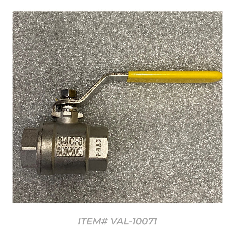 3/4" NPT BALL VALVE FP #800 SS T304