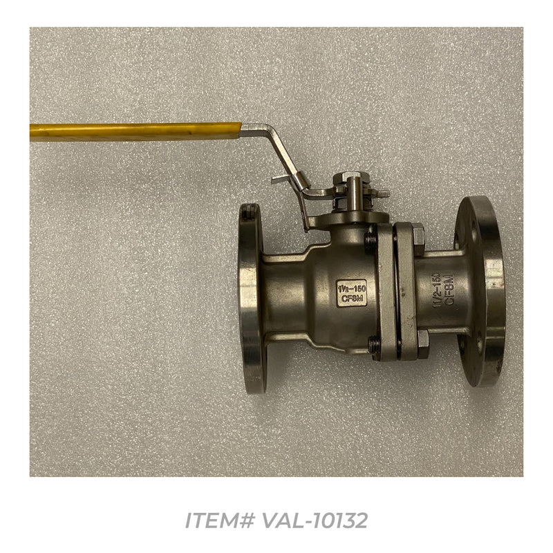 1-1/2" FLANGED MANUAL BALL VALVE SS T316