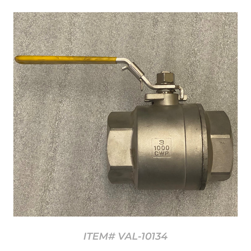 3" NPT FULL PORT BALL VALVE SS